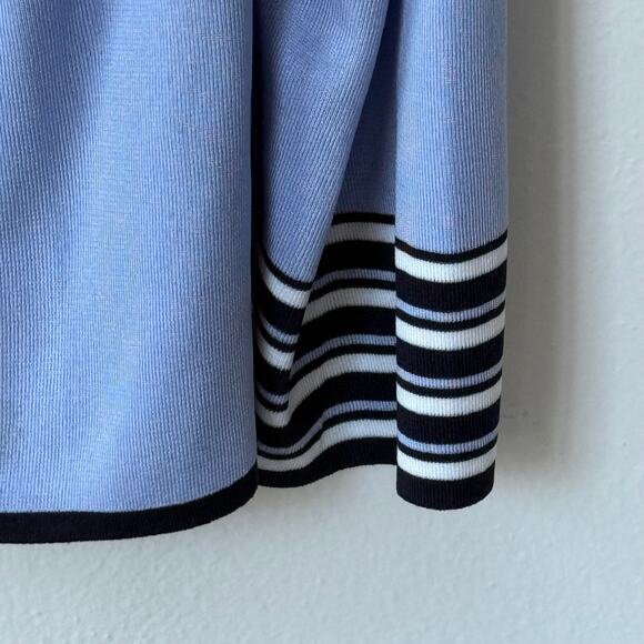 Misook Periwinkle Black Zip up block cardigan Size 1X - Picture 5 of 7